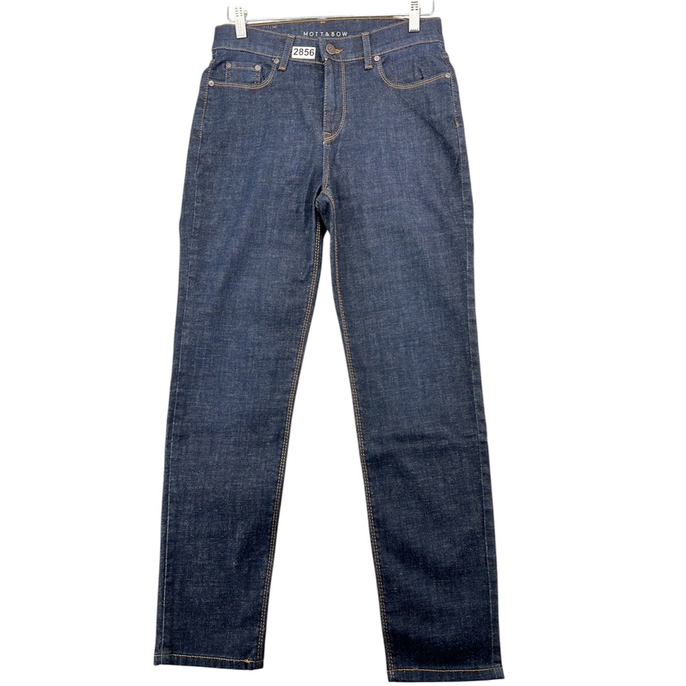 Mott & Bow Mens Slim Fit Jeans 29x30 Dark Indigo Blue Cotton Stretch Denim